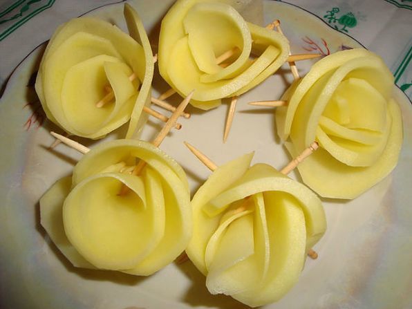 Розы из картошки - Рецепты с фото. Готовим дома