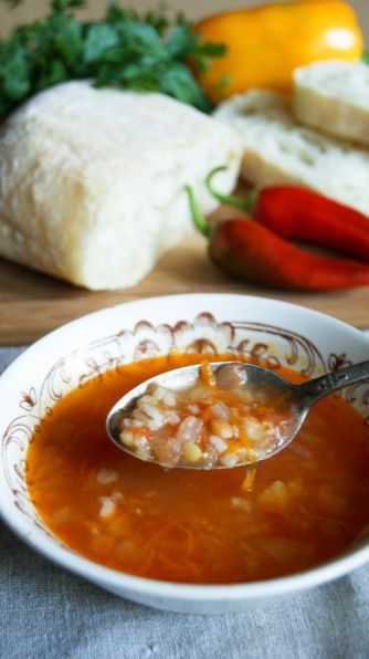 Фото: Томатный суп со смесью круп