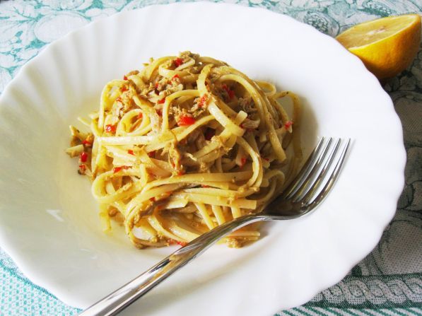 Фото: Спагетти с лимоном и тунцом