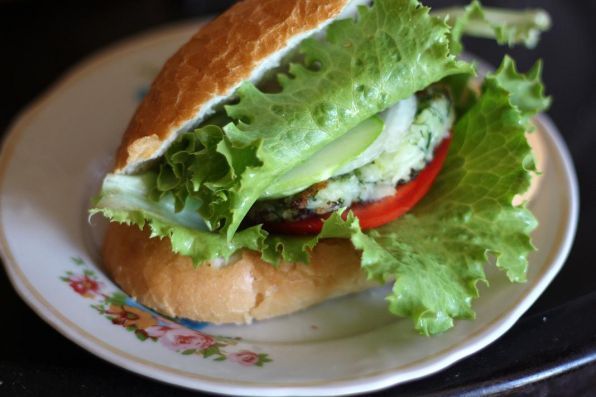 Фото: Вегетарианский сэндвич.